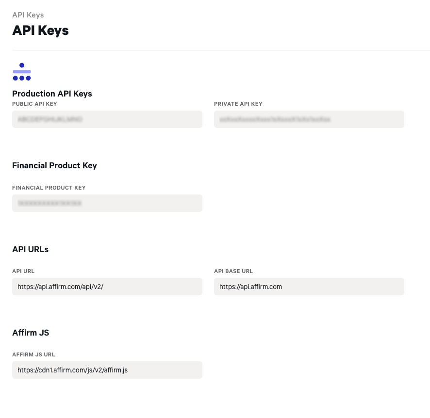 Understanding the Merchant Portal API keys Affirm US (English)