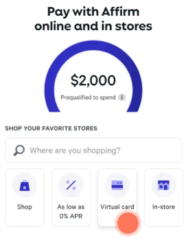 how to get affirm virtual card in app? 2