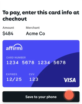 how does affirm virtual card work? 2